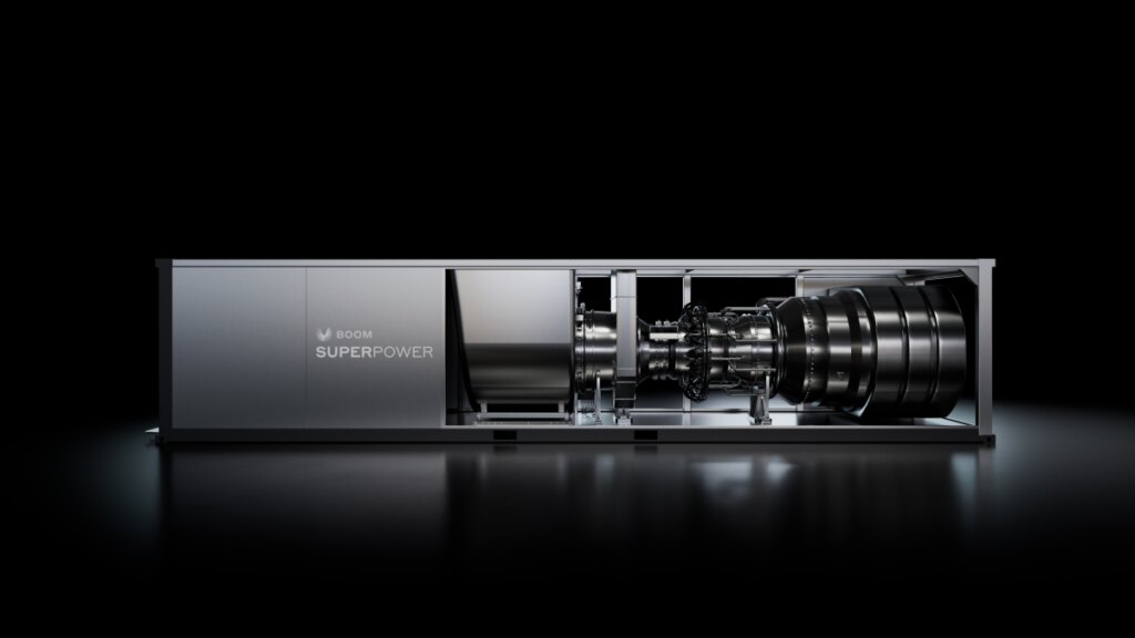 Crusoe abandons $1.25B plan to use Boom turbines at AI data centers An illustration shows Boom's stationary gas turbine.