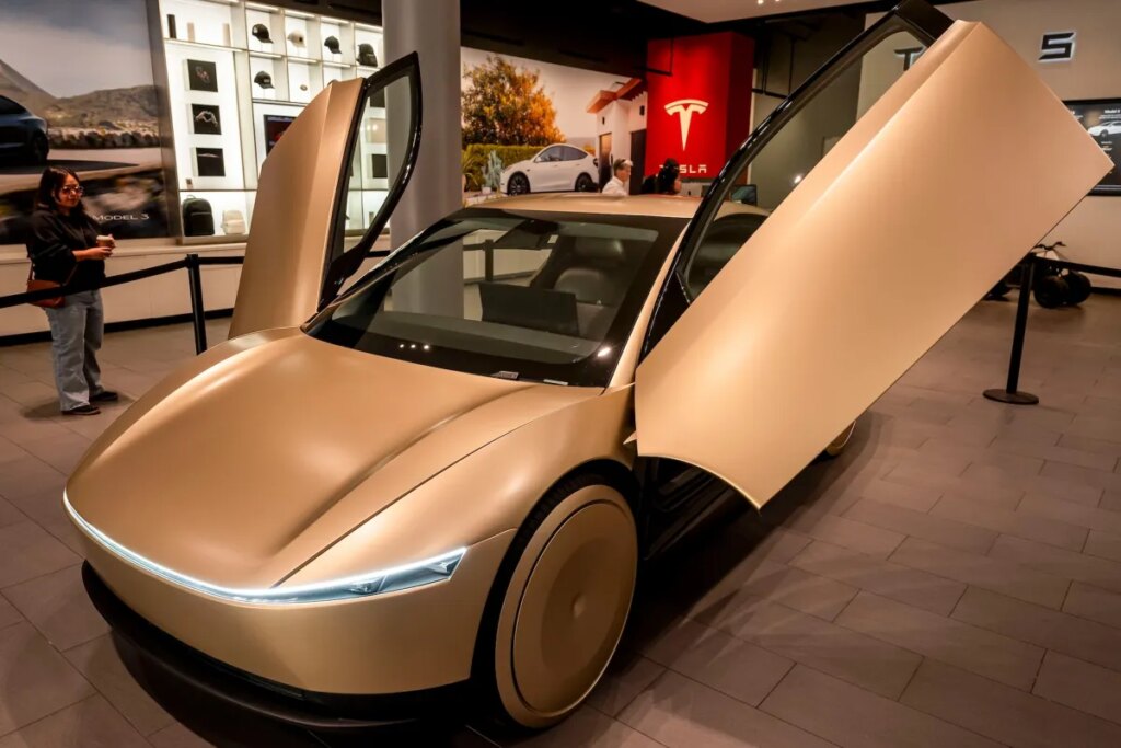 Tesla secures $30B in new credit lines as it looks to scale Cybercab, Optimus Tesla's Cybercab prototype